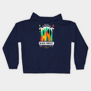 Mystical Black Forest Adventure - Nature's German Enchantment Awaits, Step Into the Enchanted Black Forest – Where Magic Lives in Every Tree Kids Hoodie